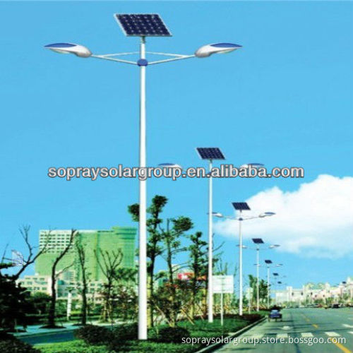 LED solar power street light with Double lamp arm